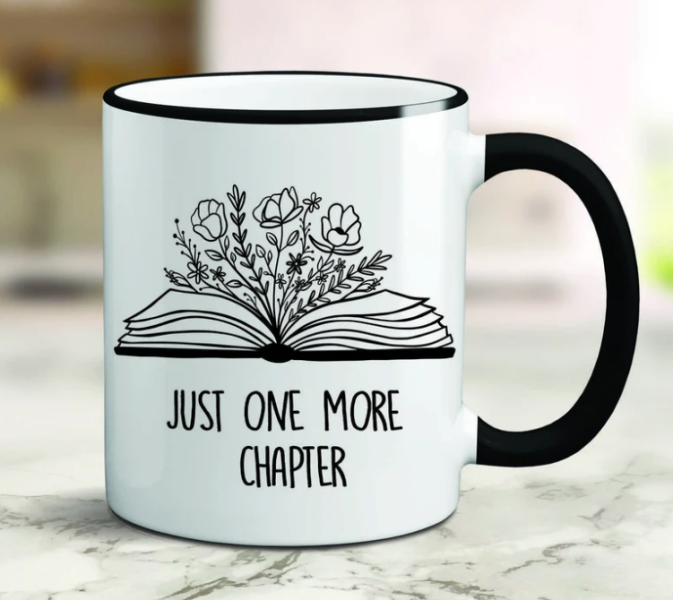 Best Gifts for Book Lovers: Etsy Just One More Chapter Mug