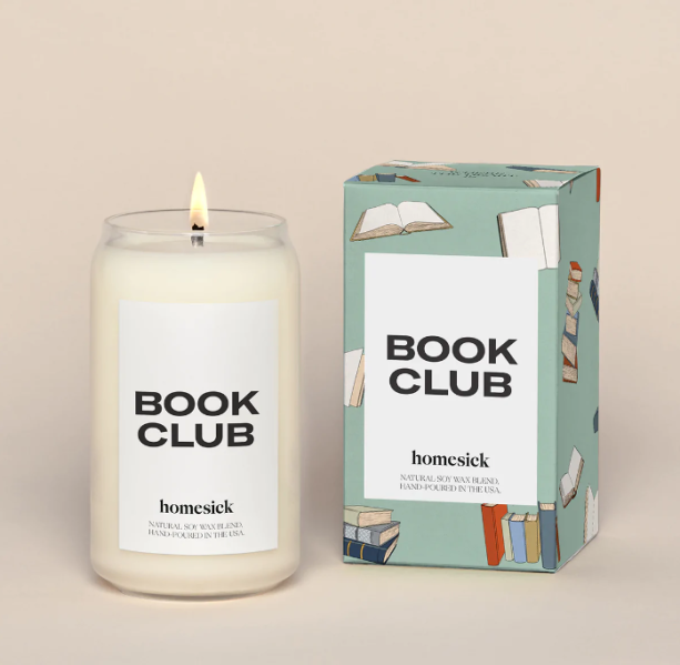Best Gifts for Book Lovers: Homesick Book Club Candle